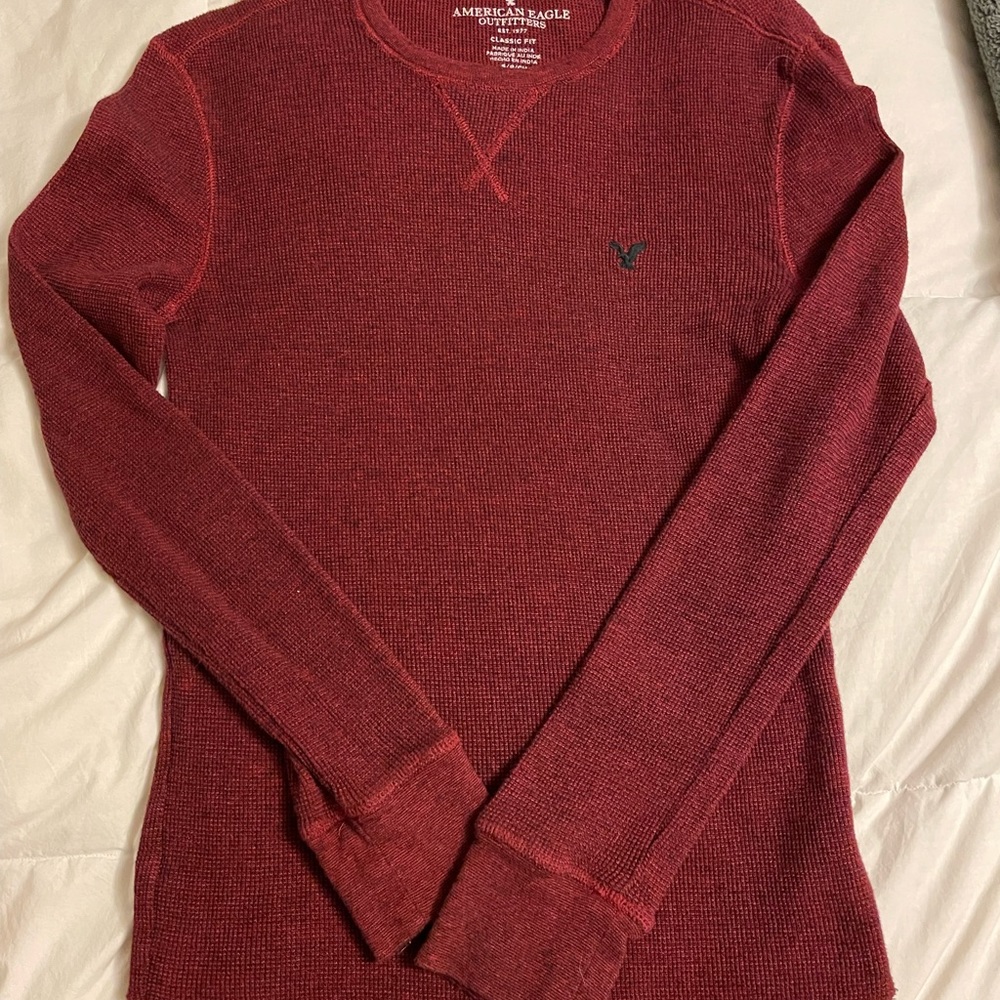 American Eagle waffle weave long sleeve shirt